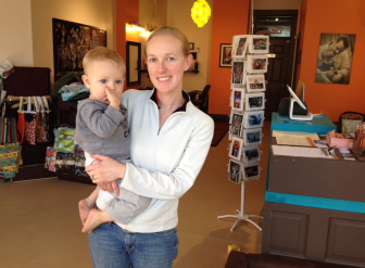 Lueders’  21-month-old son, Dmitri,  gets to come to work with her every day. 