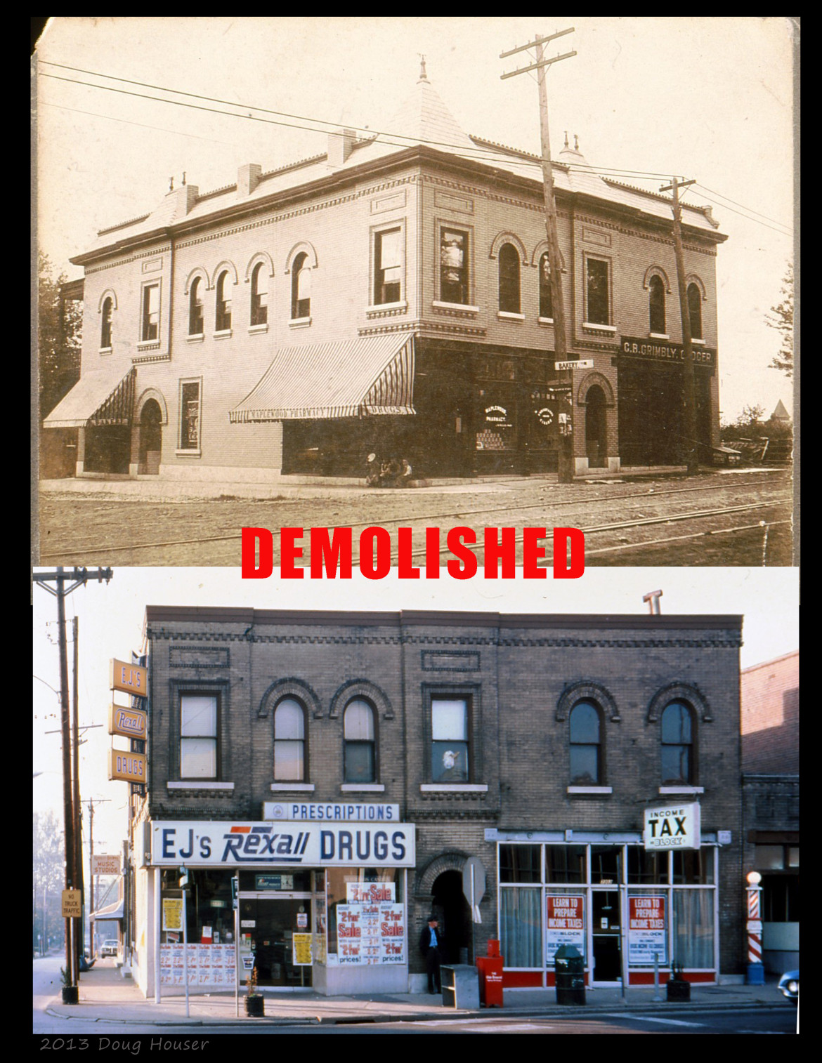 This magnificent brick building was located at the SW corner of Mancheater and Marshall until it was demolished in the early 70's.