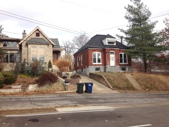 Michelle Brown's house is on the left, the house being demolished is on the right.