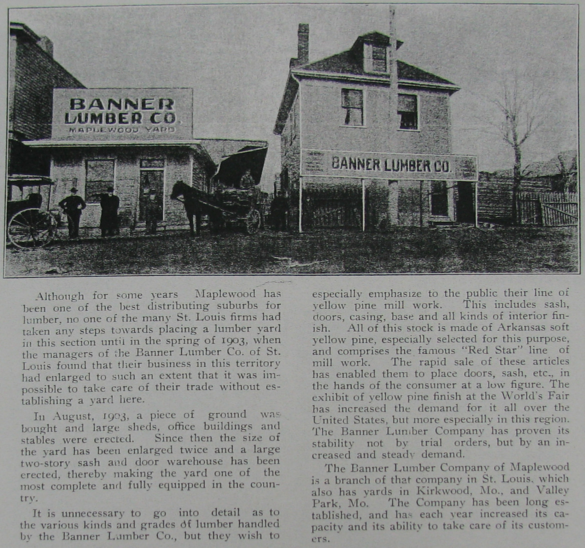 Banner Lumber from the 1904 Suburban Journal