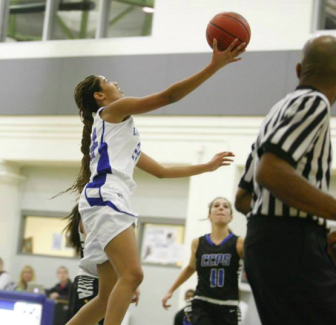Senior Kyra Wallace's textbook break-away layup gave the Blue Devils a boost going into the fourth period