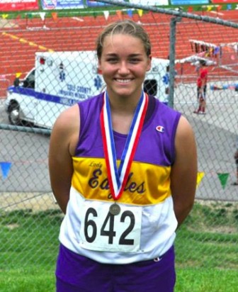 Sophia Rivera won Class 2 shot and discus at the 2013 state meet.