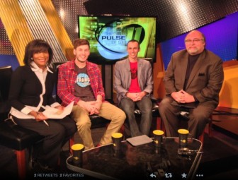 Corey Smale and Ben Triola of Strange Donuts and Rampant Interactive were on the KPLR set this week.