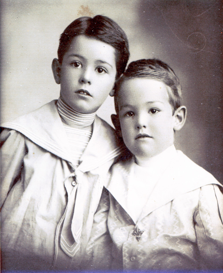 One last kid photo.  Not dated, it is the by now familiar, Cartmell and M.Warder a bit more developed.