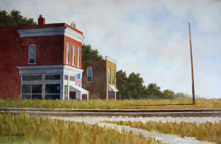 This very nice painting depicts the buildings located at Commonwealth and Greenwood.