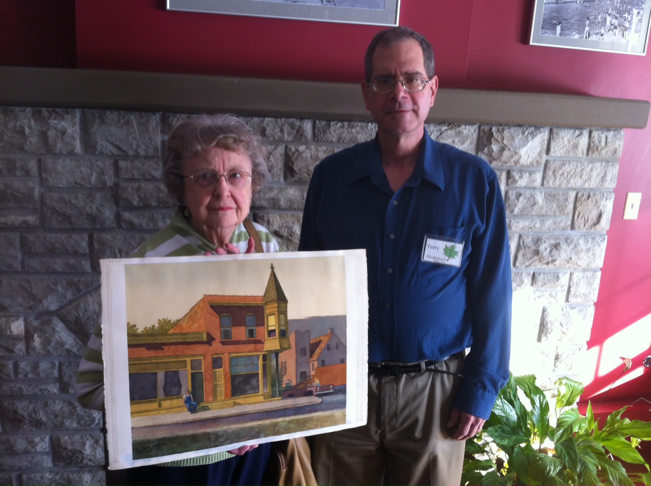 Watercolor of historic Maplewood building donated to library