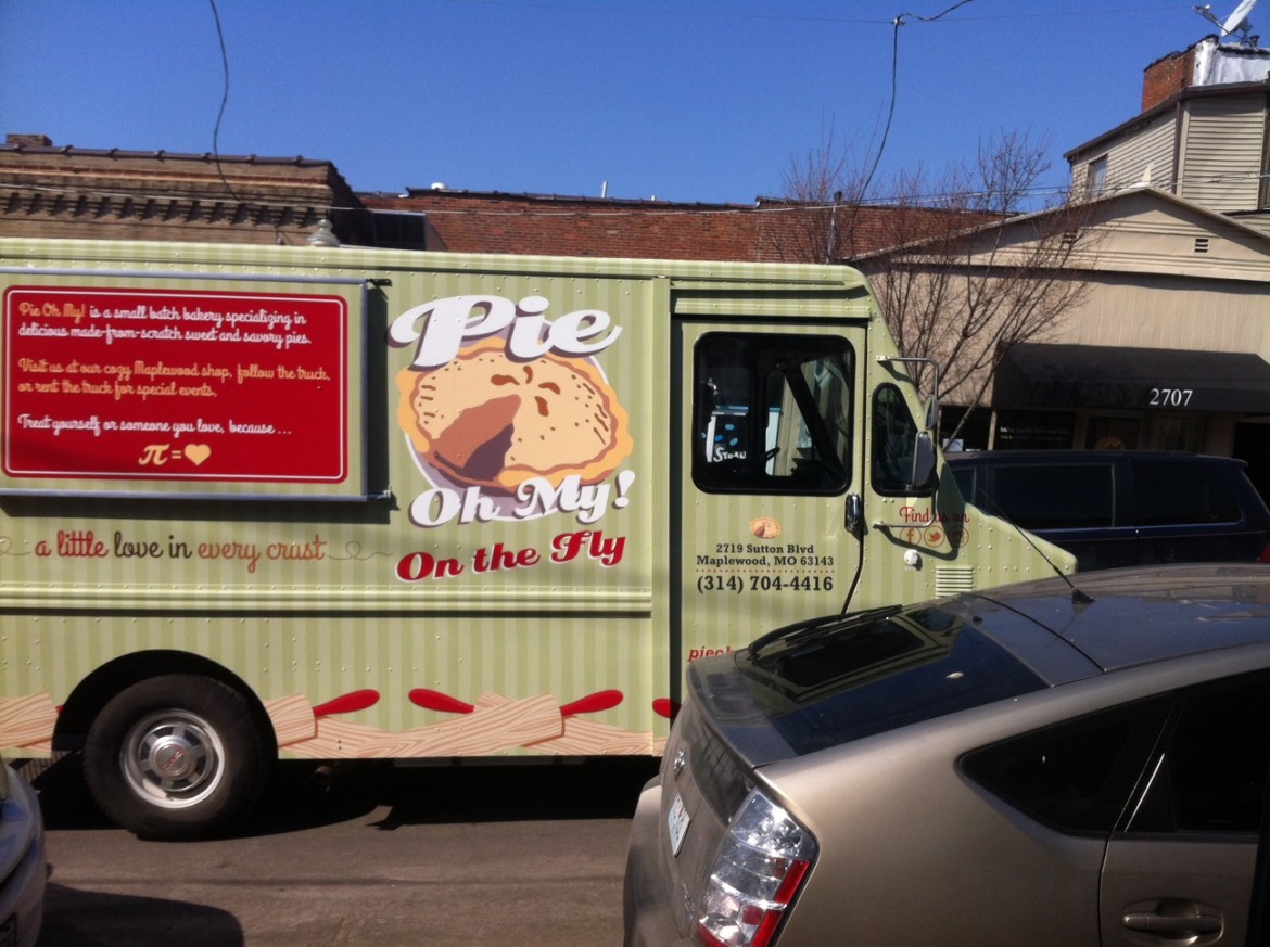 The Pie Oh My food truck heads up Sutton Boulevard.