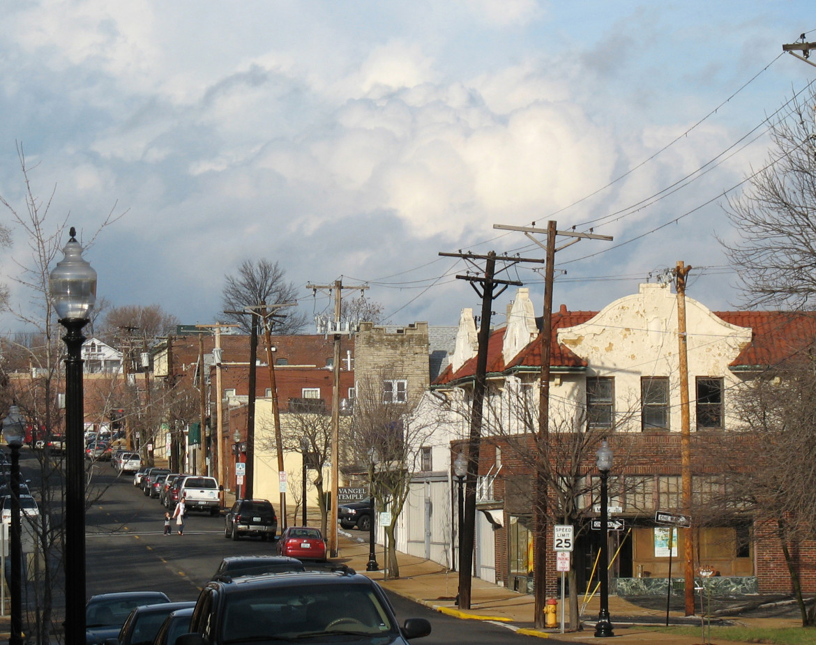 A biblical sky enhances the scene looking north on Sutton with the Cape-Harper building in the foreground.