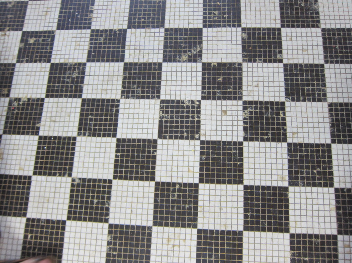 The original tile floor.