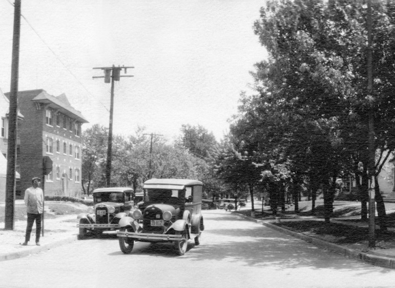 The fifth section is looking east down Maple.  The building on the left still exists.