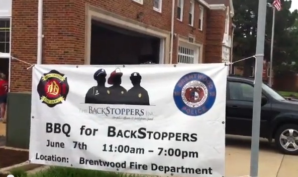 Brentwood police, fire support Backstoppers with BBQ