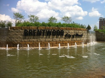Brentwood's  fountain at Eager Road and Brentwood Boulevard.