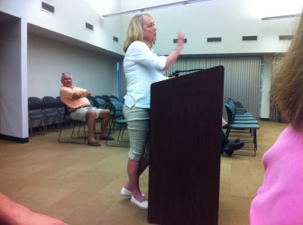 Laura Sanders spoke against the Shur-Way expansion.