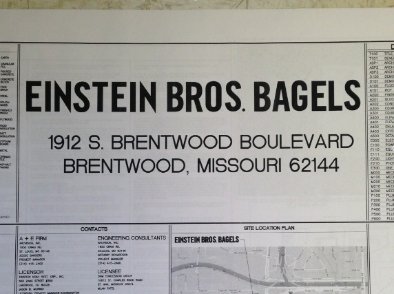 Brentwood city staff reviewing Einstein Bros. permits