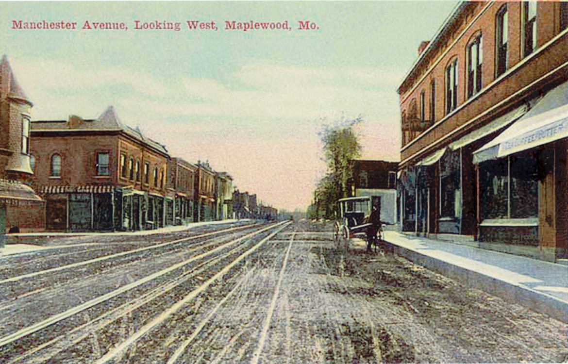 The horse and buggy are parked directly in front of the bank in this early postcard view.  I think this may have come from the collection of Donna Rakowski.