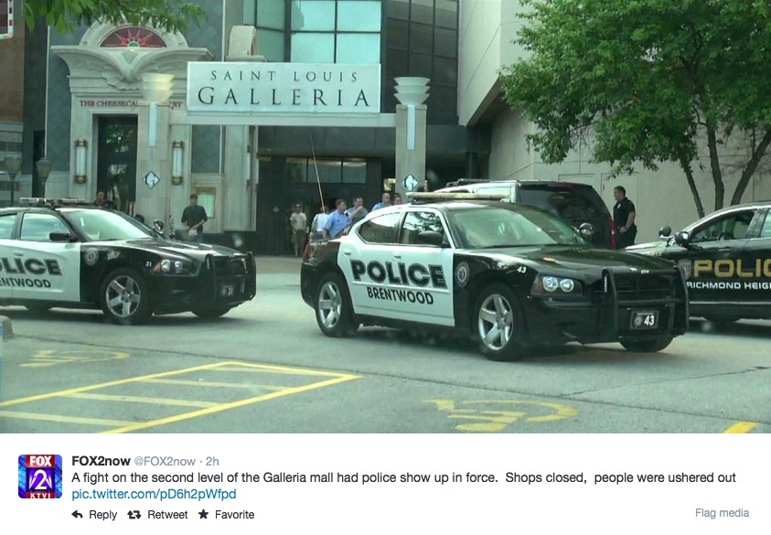 Police temporarily shut down Galleria Monday evening