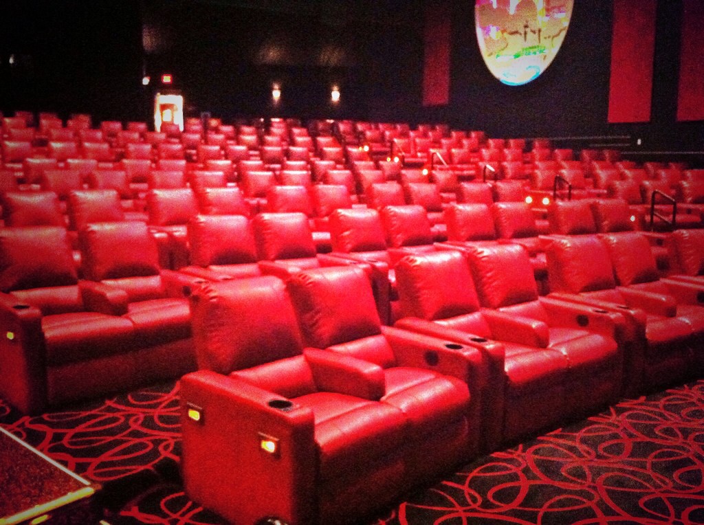 Esquire Theatre reopens: power recliners throughout
