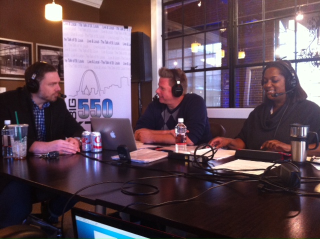 McGraw Milhaven and Kelly Jackson talk with Basso executive chef Patrick Connolly on KTRS at the St. Louis Closet Company. 