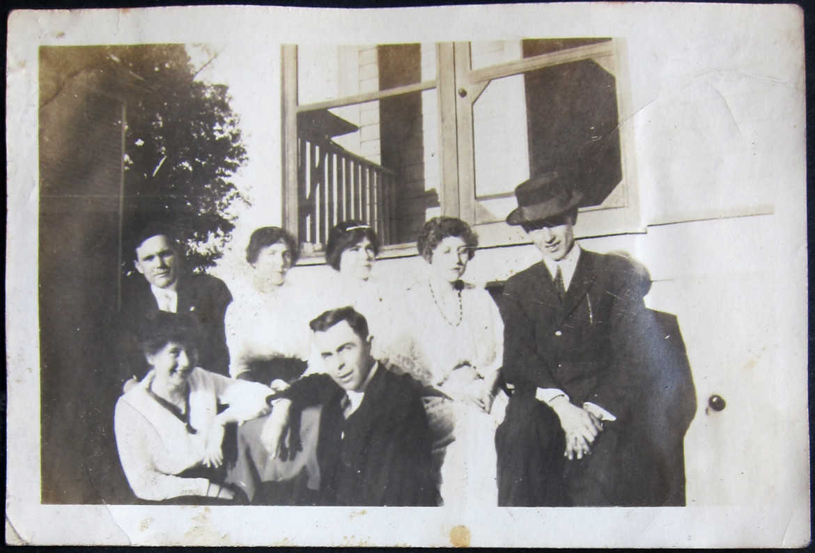 talitha is seated here with either her fiancé or husband, Albert Slavik.
