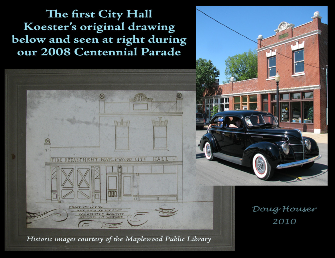 The historic image is courtesy of the Maplewood Public Library.