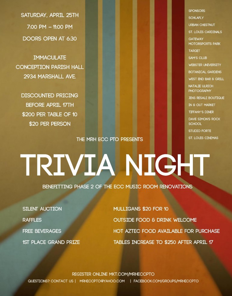 Trivia Night Flyer 2015