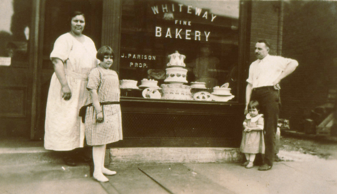 The Parison family's bakery had two locations. One here at 7308 Manchester in 1924.  The other was at Maple and Big Bend.  I don't know which was first.