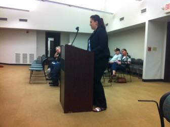 Adelina Deccio speaks before Maplewood Planning and Zoning on Monday.