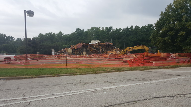 Robert Chandler sent this photo to 40 South News of McDonald's coming down Monday morning.