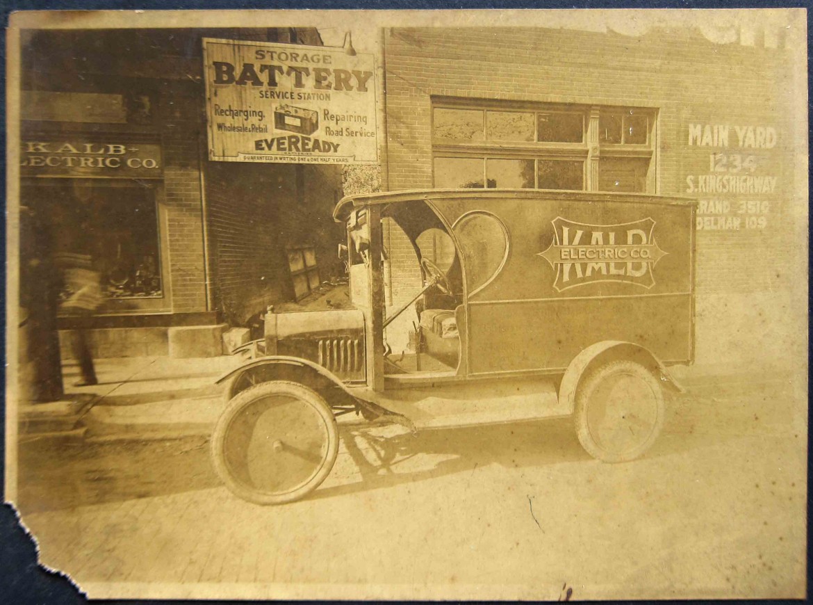 What a great image of this very early, probably 19 teens delivery truck!