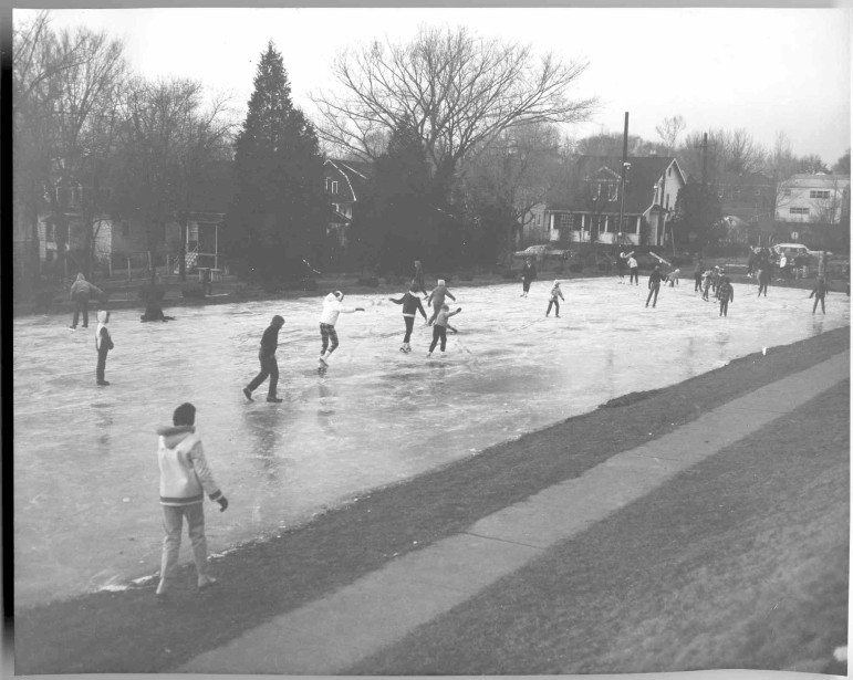 Back in the 1960-1970's, the City would flood the area now occupied by Broughton Park for public skating.
