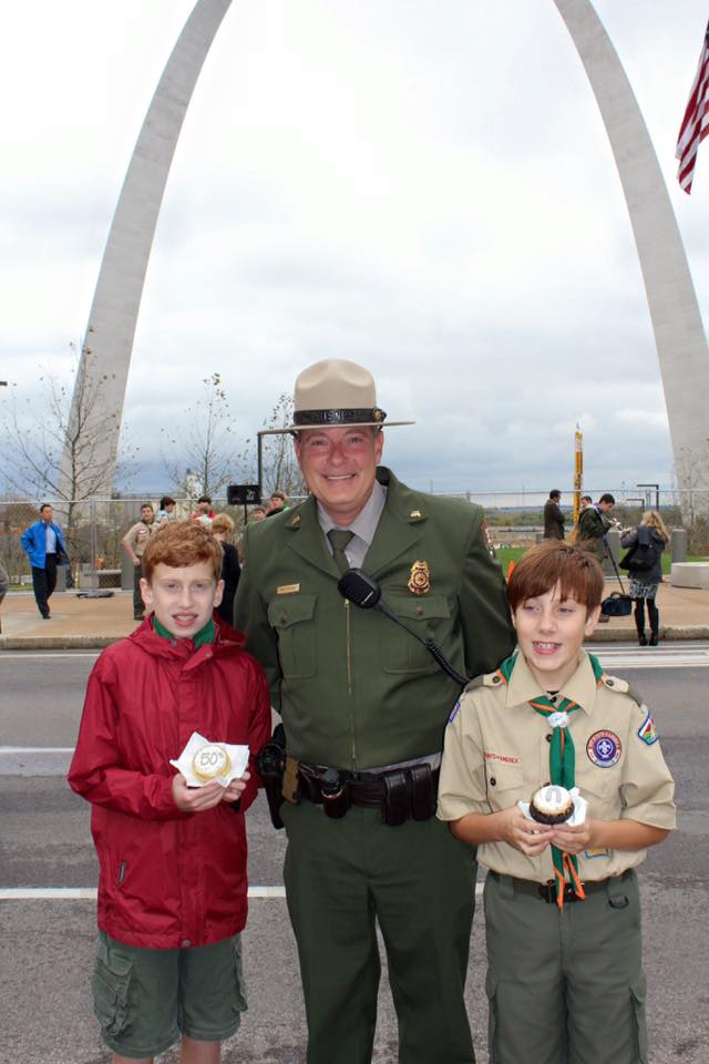 Brentwood Scouts help celebrate Gateway Arch