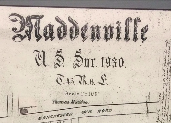 Donated Maddenville map now on display