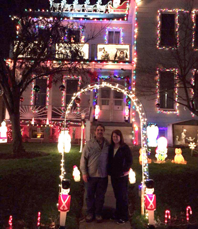 John and Pat Hendel lit up their house Sunday night — for the 23rd year
