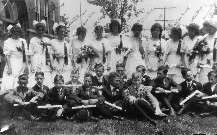 A class photo with everyone identified. How unusual. the Sutton School was located on Cambridge Ave.
