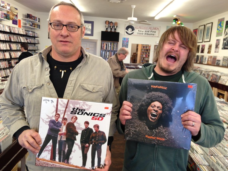 Tim Lohmann (left) and Joe Stulce, owners of Planet Score Records, are looking forward to Record Store Day 2016