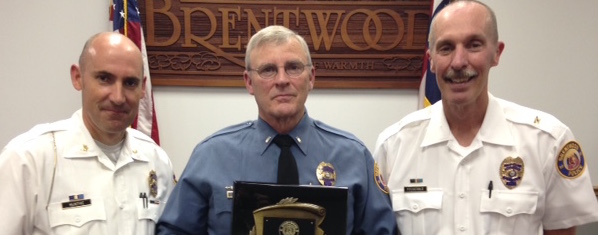 Brentwood officer recognized for 30 years service