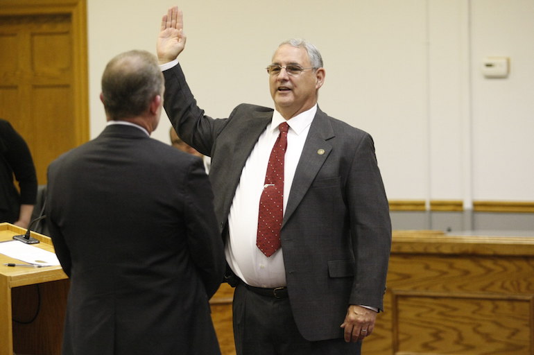 Andy Leahy is sworn in as Ward 4 alderman.