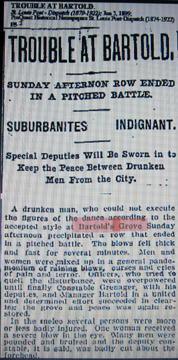 Trouble at Bartold's. An 1896 article from the Post-Dispatch. The low resoulution that i'm forced to post these images at may make it impossible for you to read this.