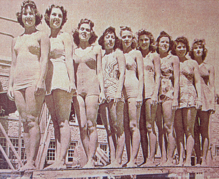The bathing beauties. Their identities are next to the following image.