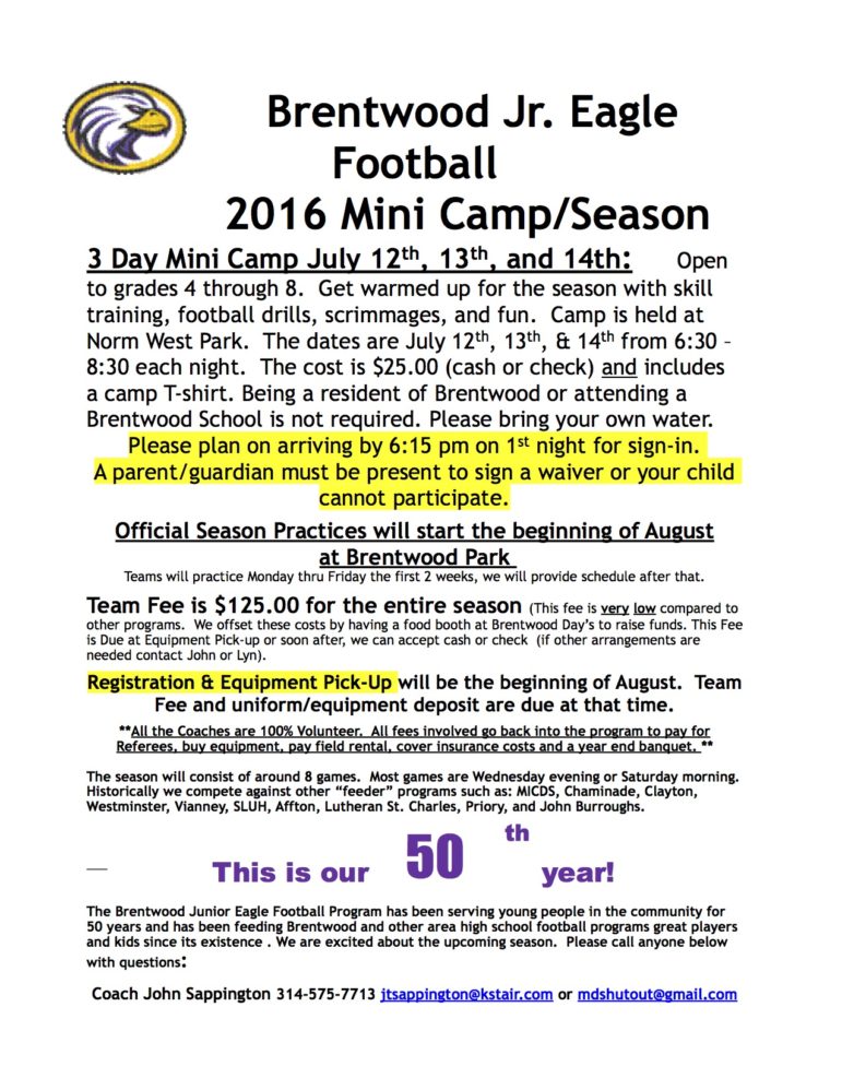 2016 General Program Info Flyer Emphasis on Camp