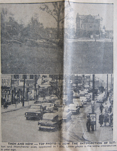 The photogrphs are from the September 10, 1958 issue of the Observer. It was a special issue celebrating the 50th anniversary of our town. 