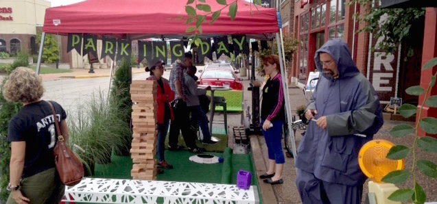 Park(ing) Day features Artists First, The Book House