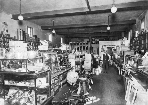 The interior of the store in 1919. Courtesy of Bob Scheidt. 