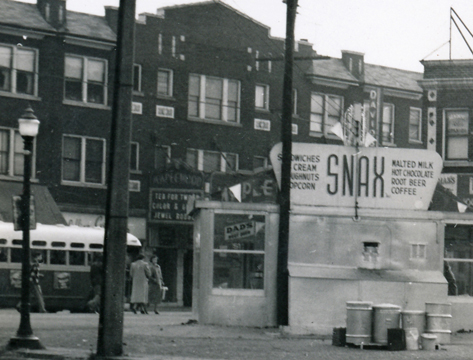 Her it is. Barely visible behind the Snax stand is what must be the original marquee of the Maplewood Theater. I have never seen a photograph of it before. I had no idea that this early one even existed. I really like the looks of it. Wish we new what colors it was. courtesy of the National Building Arts Museum