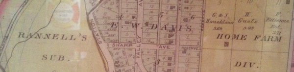 Old Maplewood map displayed at Stricker Auto Repair