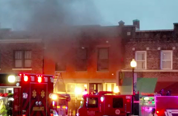 Fire fighters douse blaze in downtown Maplewood